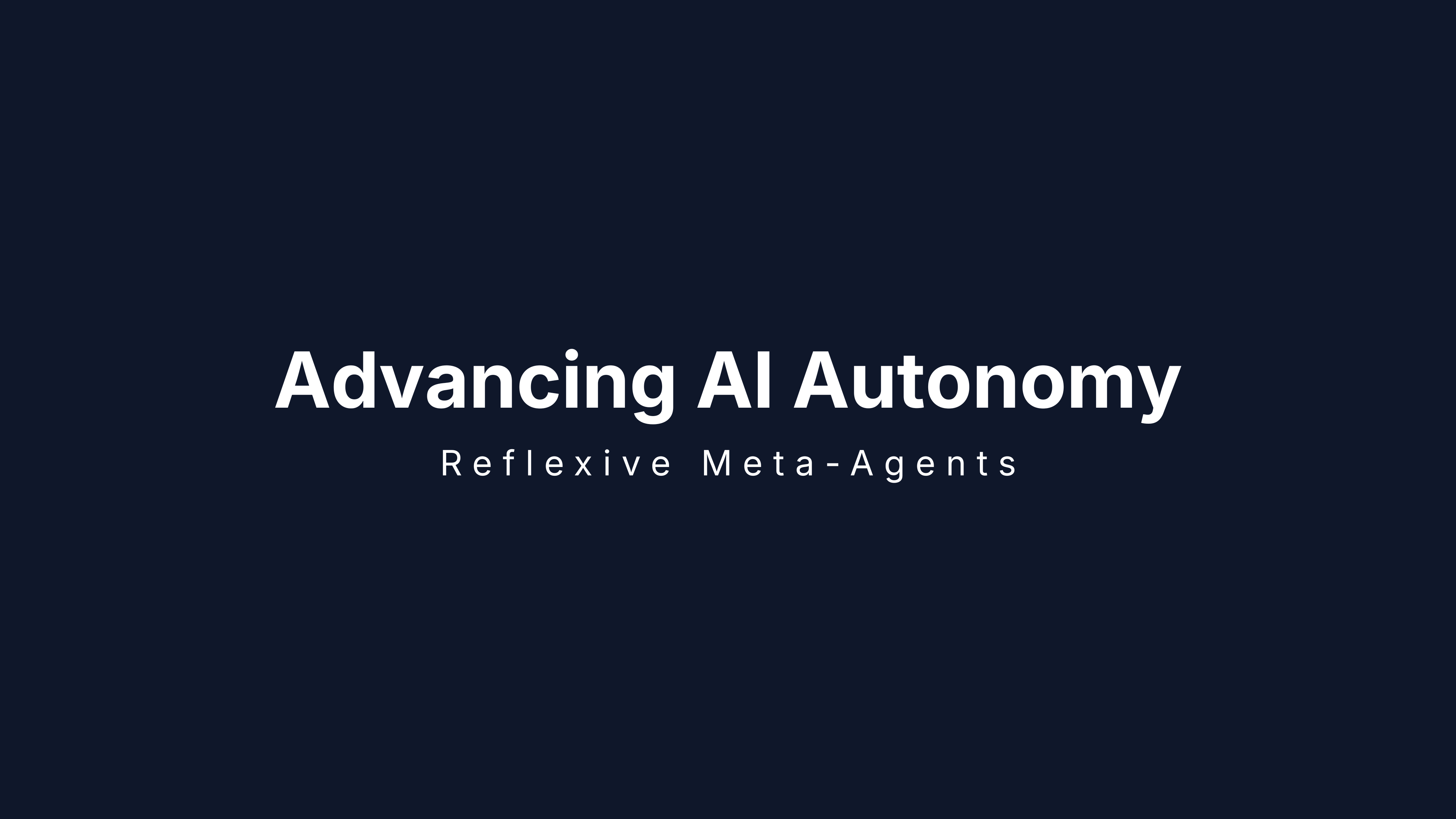 Advancing AI Autonomy: Introducing Reflexive Meta-Agents for Self-Evolving Multi-Agent Systems
